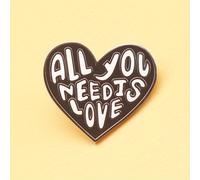 Broche de corazón "Todo lo que necesitas es amor" Mochila de insignia de broche de solapa Accesorios de joyería para hombres