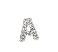Broche de Cristal Chapado en Oro, A-Z, Pin con Inicial de Letras con Diamantes de Imitación Transparentes, Pin de Solapa para Trajes y Vestidos de Mujer (A)