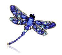 Broche De Cristal De Libélula, Conjunto De Broche De Mujer, Broches De Animales, Regalo De Cumpleaños Suministros De Fiesta (Azul)