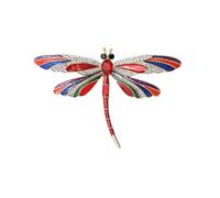 Broche de cristal de libélula retro elegante accesorio de solapa para mujeres y niñas bisutería elegante broche con gusto personal, talla única, como se describe