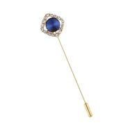 Broche de cristal moderno para mujeres y hombres, broche de cierre seguro, ligero, versátil, casual, estilo de género, broche de cristal neutro, talla única, como se describe