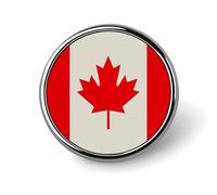 Broche de cuello personalizado de 1 pulgada con diseño de bandera retro de Canadá, insignia vintage para bolsos, sombreros, chaquetas, mochilas, trajes, camisas, decoración de ropa, colección de joya