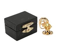 Broche de cuerno del bosque en miniatura, imitación de oro brillante, exquisito broche de cuerno de bosque en miniatura