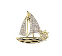 Broche de diamante, broches de metal velero pin velero broches de aleación, regalo de joyería unisex para él o ella, traje con abotonado pin