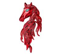 Broche de diamantes de imitación: alfiler de cabeza de caballo, accesorio decorativo de animales, diseño elegante y resistente con brillo, función de fijación rápida y fácil de usar, bisutería de prim