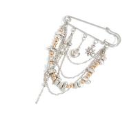 Broche de diamantes de imitación brillantes en forma de amor con cierre seguro para chaquetas, vestidos y bolso de mano, accesorio de moda