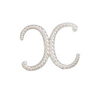 Broche de Diamantes de Imitación para Mujer, Pin de Solapa con Letra Inicial del Alfabeto e Insignia, Elegante para Trajes, Blazers y Vestidos (X)