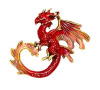 Broche de dragón esmaltado,Broche creativo de aleación de moda,Broche de dragón de dibujos animados con gotas de aceite vintage,Regalos Bufanda Pin de solapa para hombres y mujeres, Siehe