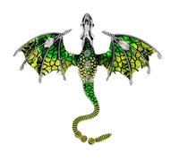 Broche de dragón esmaltado de cristal para hombre y mujer, accesorio de joyería, M