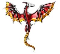 Broche de dragón esmaltado vívido para mujeres y hombres, trajes casuales, accesorios de fiesta, regalo, joyas, decoración de pecho, fiesta de Año Nuevo, regalo de joyería, Einheitsgröße, como se