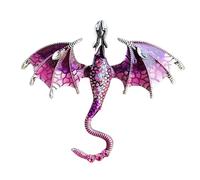 Broche de dragón esmaltado, voladora retro, elegante adorno de solapa, pin de moda con artesanía detallada para abrigos de traje, accesorio elegante para hombres en eventos de fiesta o