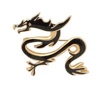 Broche de dragón vintage, insignia retro, joyería de moda, acento de moda, pin de solapa con forma de dragón para entusiastas de la moda, Metal