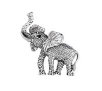 Broche de elefante vintage para mujeres y hombres, chapado en oro antiguo, insignia de solapa de animal rey africano indio, clip para bufanda para traje y vestido, elegante joyería de moda, Small