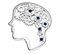 Broche de esmalte: cerebro neurología joyería mochila insignia, Klein, Metal no precioso