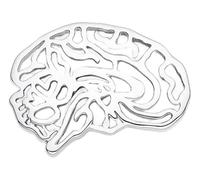 Broche de esmalte: cerebro neurología joyería mochila insignia, Klein, Metal no precioso