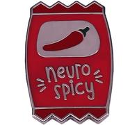 Broche de esmalte con diseño de salsa picante neurodivergente para TDAH, accesorios de mochila, joyería divertida, Metal