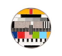 Broche de esmalte con forma de pantalla de televisión de la vieja escuela para solapa de camisa, insignia, joyería, regalo para amigos