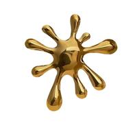 Broche de estilo retro con forma asimétrica, accesorio de joyería, reunión social, textura de acero inoxidable, elegante oficina