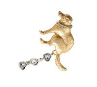 Broche de excremento de perro de moda, materiales de aleación resistente, accesorio ideal para adultos que aman destacar joyas divertidas, talla única, como se describe