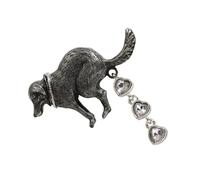 Broche de excremento de perro de moda, materiales de aleación resistente, accesorio ideal para adultos que aman destacar joyas divertidas, talla única, como se describe