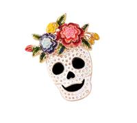 Broche de fiesta de Halloween con diseño de calavera, Talla única, como se
