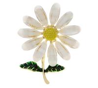 Broche De Flor 3 Broche margarita blanca mujer: un elegante de verano ideal bodas, fiestas y el día a, que adorna a la perfección sombreros, vestidos o bolsos