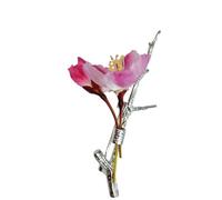 Broche de flor artesanal artístico, Pin de aleación para trajes informales para ocasiones formales, Pin Floral de
