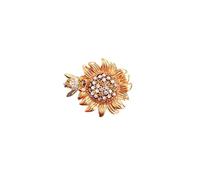Broche De Flor Broche de Margarita pequeña y abeja colorida, broches artísticos Retro de girasol, 2 uds.(Colorful)
