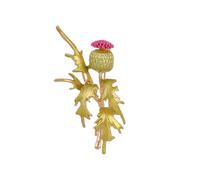 Broche de flor de cerezo de estilo rural con diseño de flor de goteo de aceite en el pecho y la cintura, pin para traje de verano