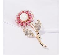 Broche de Flor de circonio Colorido para Mujer, Accesorios Retro, Abrigo, Pin para Traje, Ramillete de Temperamento Europeo y Americano
