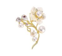 Broche de flor de circonio de Pin de solapa de seguridad Característica Ropa cómoda para trajes diarios Ropa profesional Broche de flor de circonio