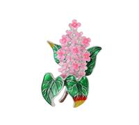 Broche de flor de hortensia con acabado esmaltado, ideal para atuendos y eventos, hecho a mano de aleación resistente esmaltada, talla única, como se describe
