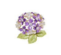 Broche de flor de hortensia para mujer-Pin de solapa floral, accesorio de moda versátil para fiestas, bodas y uso diario