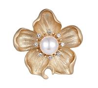 Broche de flores Broche de boda Broche Flower Pon Coat Accesorios de bufanda Regalo (oro 4.3 * 4.3cm)