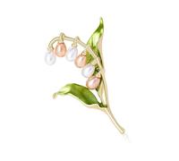 Broche de flores con acento de perlas para mujer Accesorios de bisutería Diseño de aleación ligera Accesorios de ropa Broche ligero