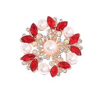 Broche de flores con diamantes de imitación brillantes, multiuso, para chaquetas, blusas, accesorios elegantes para mujer, regalo de moda, broche de flores, talla única, como se describe