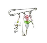 Broche de flores con lazo, suéter de moda, chal, clip de cintura, pantalones, extensores, prendedores, decoración de vestidos para mujer, broche de flores con lazo, decoración de ropa, accesorios de