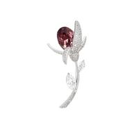 Broche de flores de perlas de cristal, hermoso broche floral con diamantes de imitación, buena idea para fiestas, bailes, bodas, banquetes para mujeres y niñas elegantes