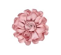 Broche de flores de tela de satén extra grande para mujer, elegante broche floral de camelia rosa, hecho a mano, tela de satén grande, broche de declaración de flores, pin vintage, ropa, sombrero
