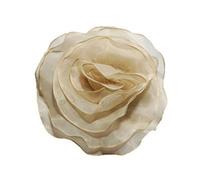 Broche de flores de tela elegante con diseño de rosas de encaje para celebraciones