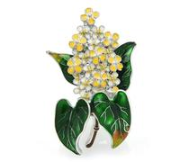 Broche de flores lilas para primavera, 4 colores, flor de clavo, fiesta, oficina, Piedra Vidrio Piedra Esmaltado cristal, No es una piedra preciosa