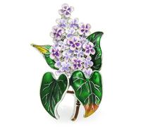 Broche de flores lilas para primavera, 4 colores, flor de clavo, fiesta, oficina, Piedra Vidrio Piedra Esmaltado cristal, No es una piedra preciosa