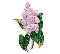 Broche de flores lilas para primavera, 4 colores, flor de clavo, fiesta, oficina, Piedra Vidrio Piedra Esmaltado cristal, No es una piedra preciosa