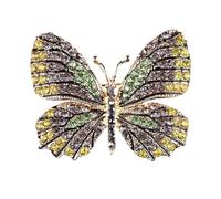 Broche De Flores Rhinestone Butterfly Brooch, Glittering, Multi-color Optional, For Women Retro Pin Vintage Women Brooch Women's Brooches Ladies Brooches(Butterfly-10)