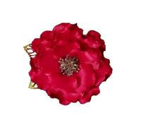 Broche de flores rojas, broche de flores de tela para mujeres, vestido de fiesta de boda y accesorios de bufanda para mujeres niñas cumpleaños, fiesta, decoración de regalo, BR04