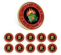 Broche de fuego para contenedor de basura 6/12/50/100 unidades, broche de equipo de respuesta de incendio, regalos divertidos para compañeros de trabajo miembros del equipo, Aleación, galvanoplastia