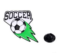 Broche de fútbol de aleación de zinc para mochilas, bufandas, deportes elegantes, accesorio de moda unisex de 2,8 x 3,4 cm