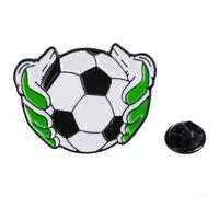 Broche de fútbol edición 2026, pin de aleación de zinc, unisex, accesorios de ropa, insignia verde del equipo para bufandas, 4 x 3 cm
