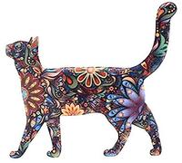 Broche de gato caminando con colgante de animal, broche de moda para vestido de novia, joyería, regalo pequeño, 6,5 x 4,8 cm, bonito y atractivo