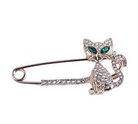 Broche de gato con diseño de gato, hermoso brillo brillante, arte literario para mujer, conmemoración de cumpleaños, durabilidad, creatividad y exquisita mano de obra, durabilidad y comodidad